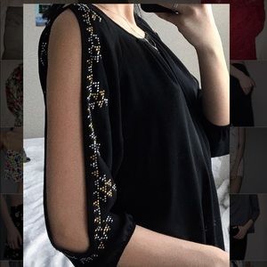 Black chiffon blouse